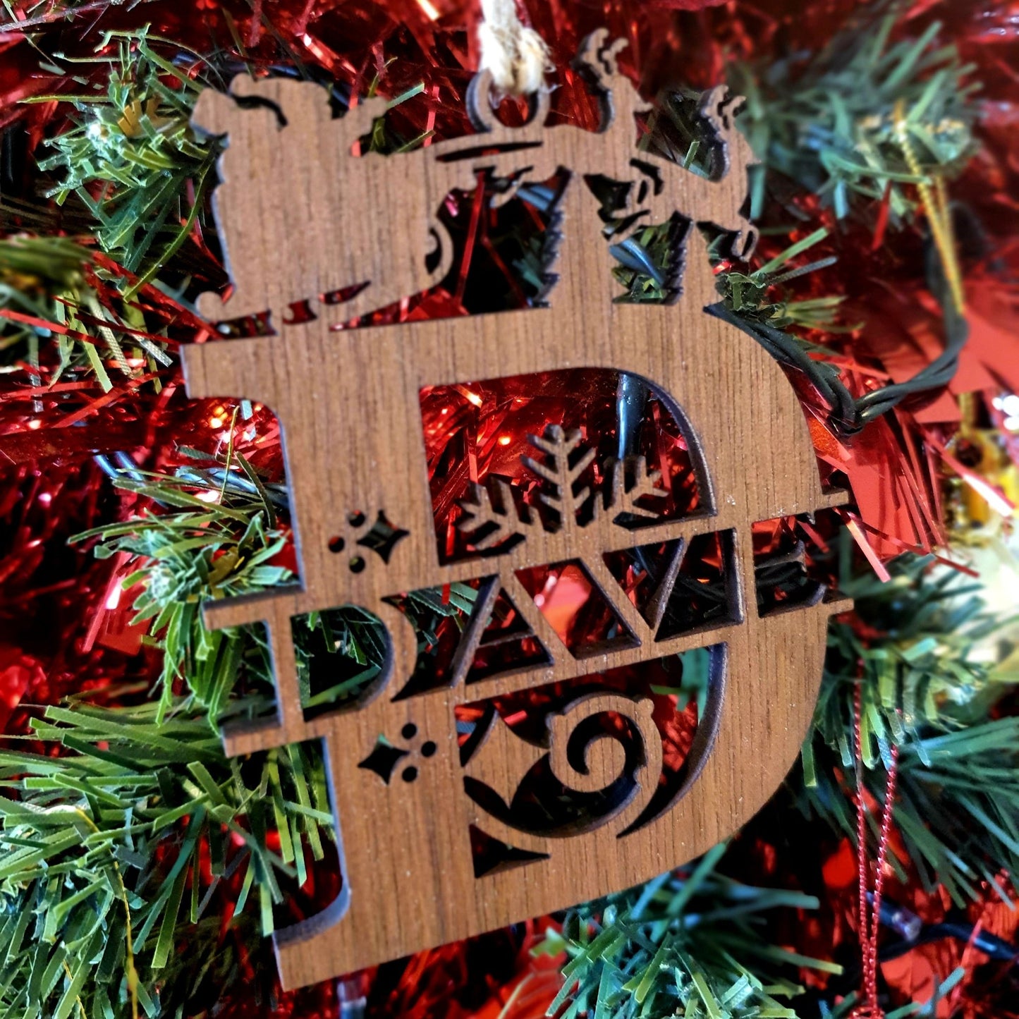 Personalised Christmas Santa Sleigh Ornament