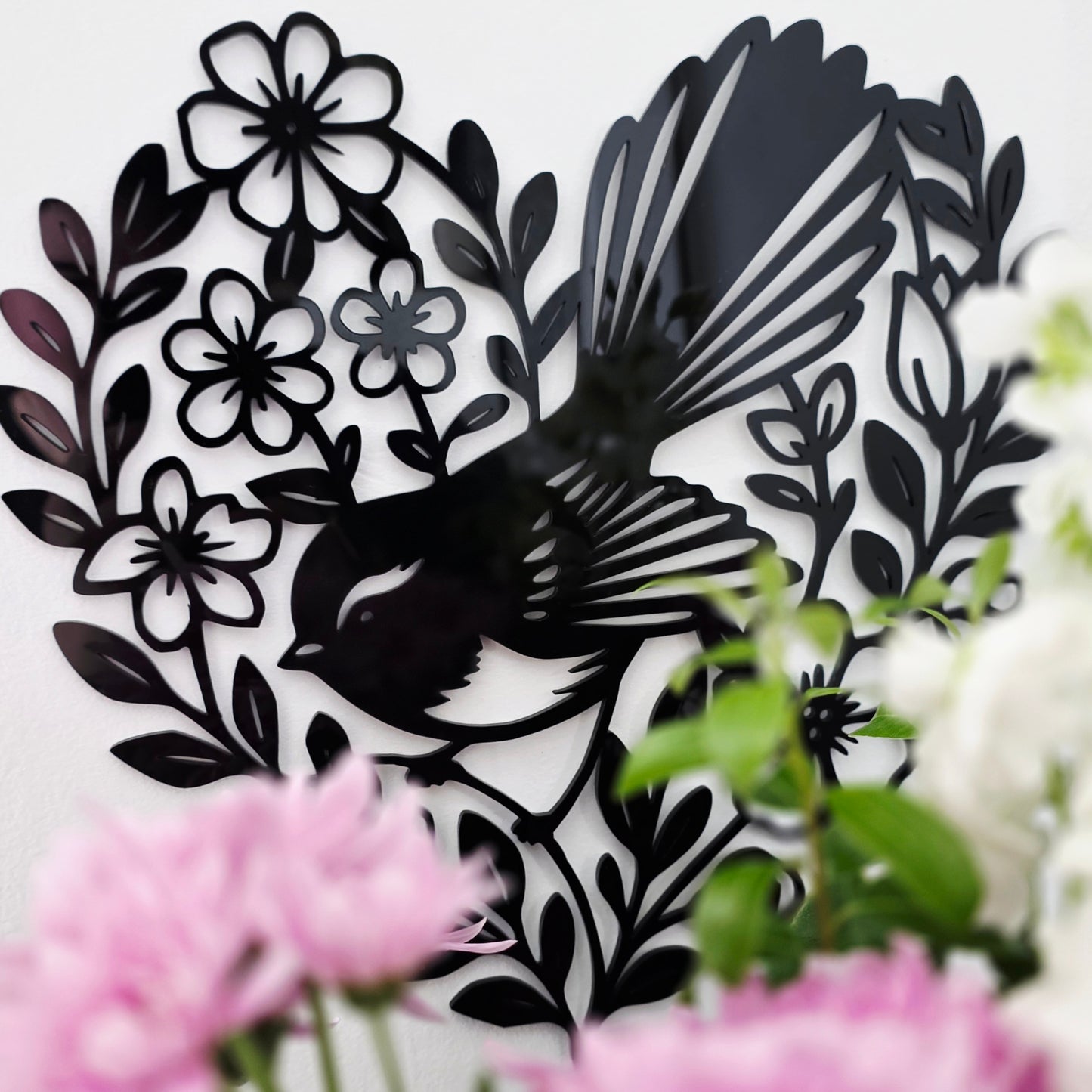 Floral Fantail Heart Wall Décor