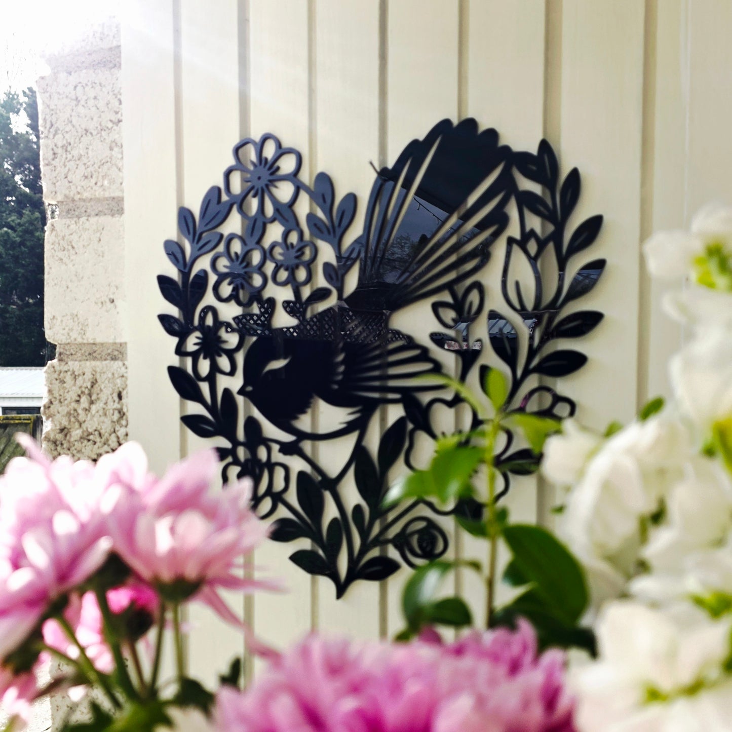 Floral Fantail Heart Wall Décor