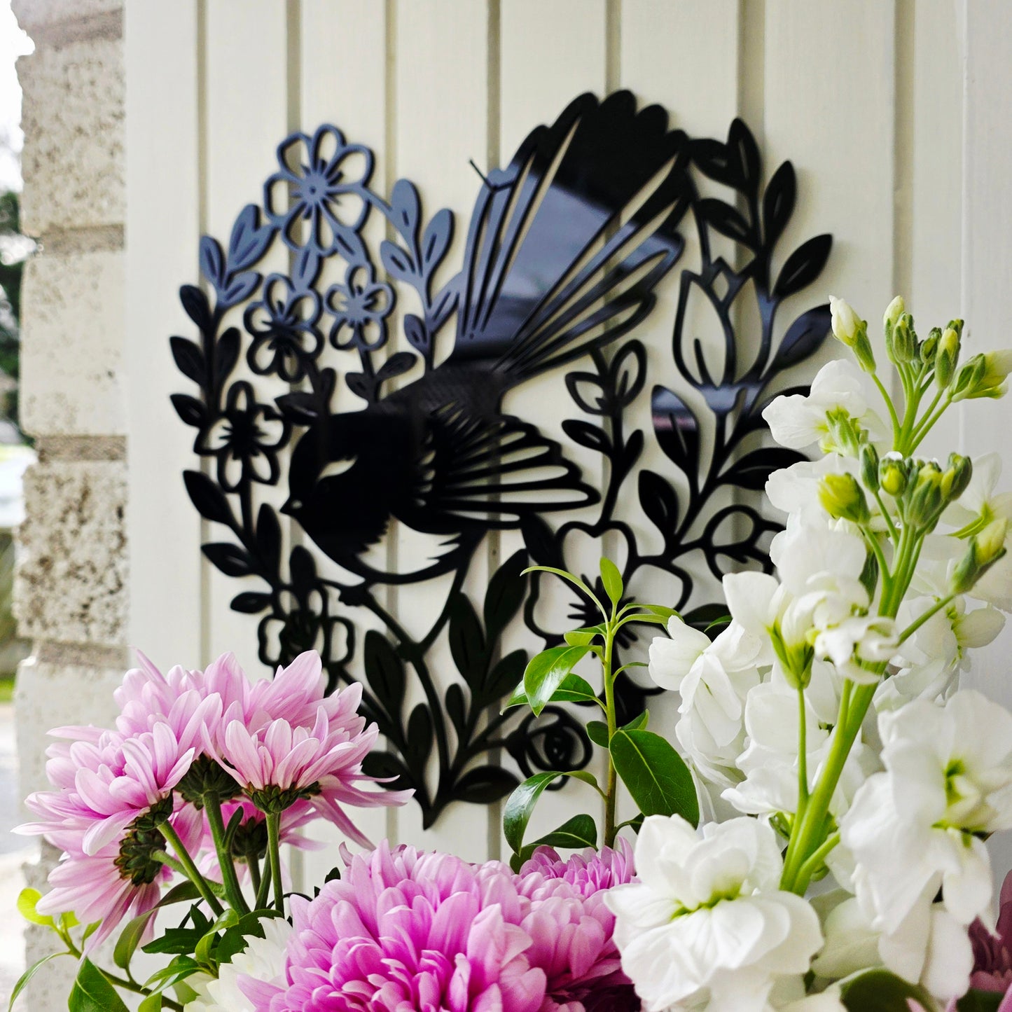 Floral Fantail Heart Wall Décor