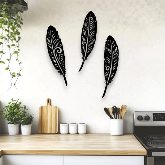 NZ Feather Wall Art Set