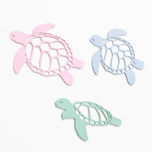 Pastel Sea Turtle Wall Art Set