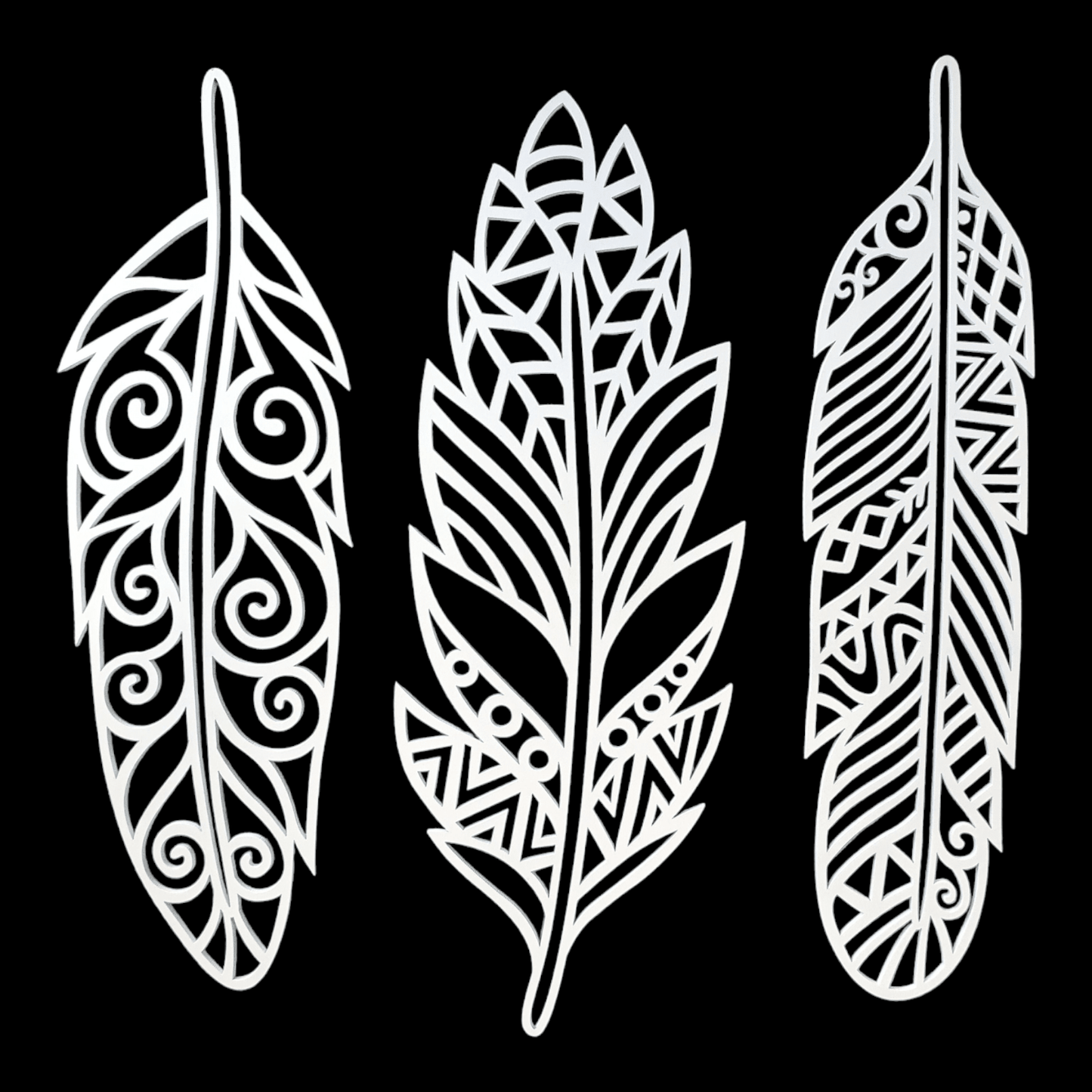 Boho Feather Trio Wall Decor Whimsic