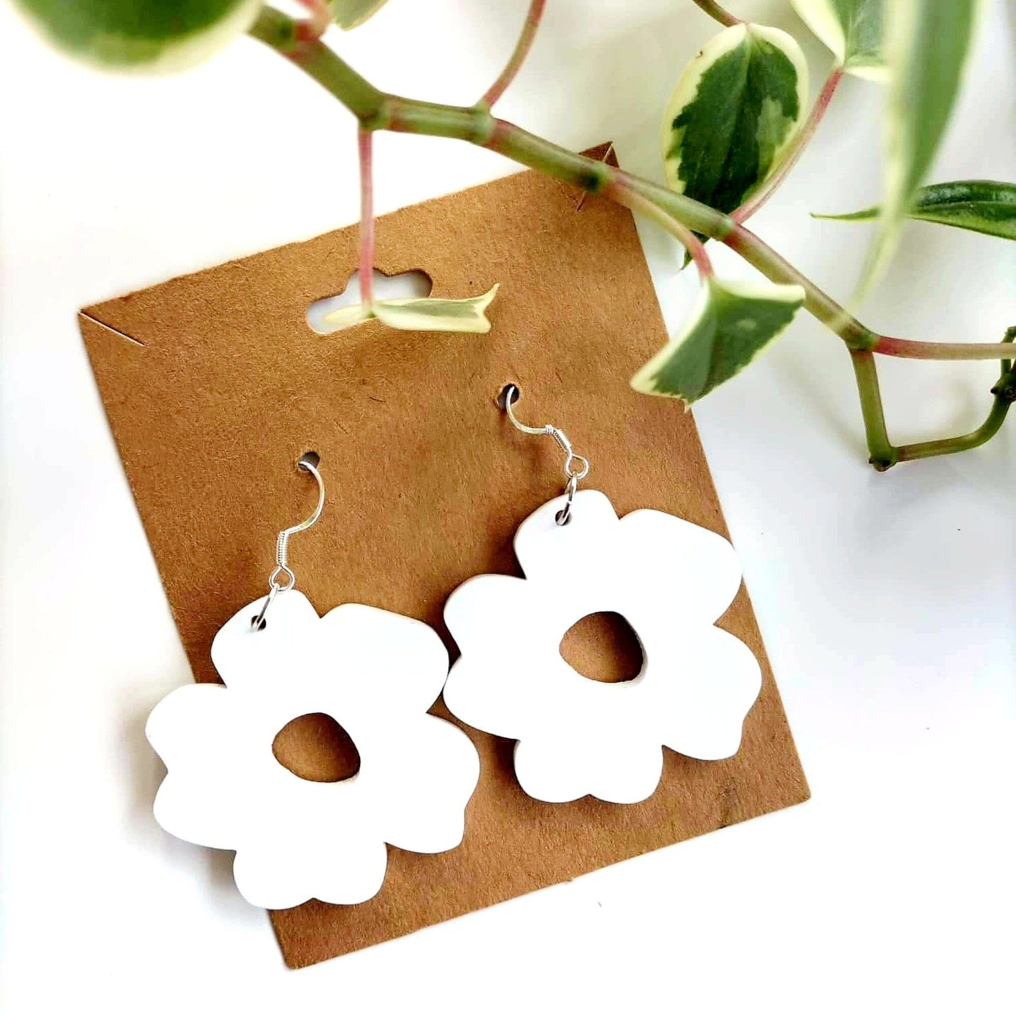 Boho Flower Earrings Earrings Whimsic White