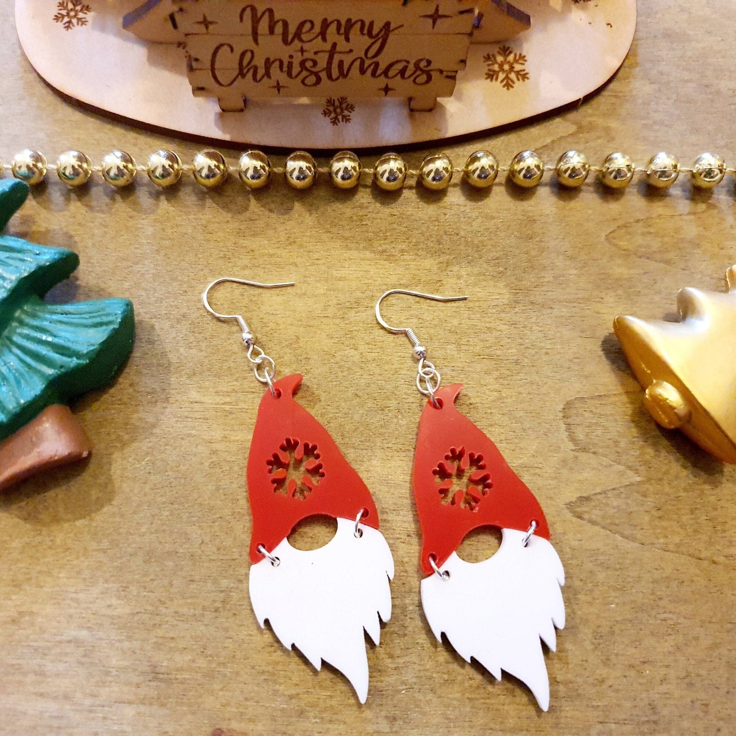 Christmas Gnome Earrings Whimsic