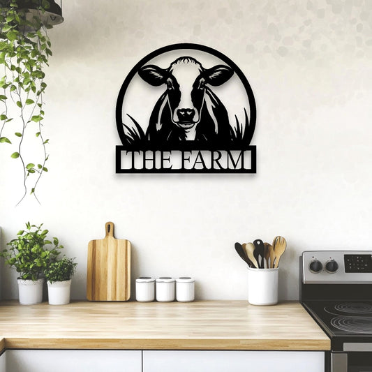 Personalised Cow Farm Sign