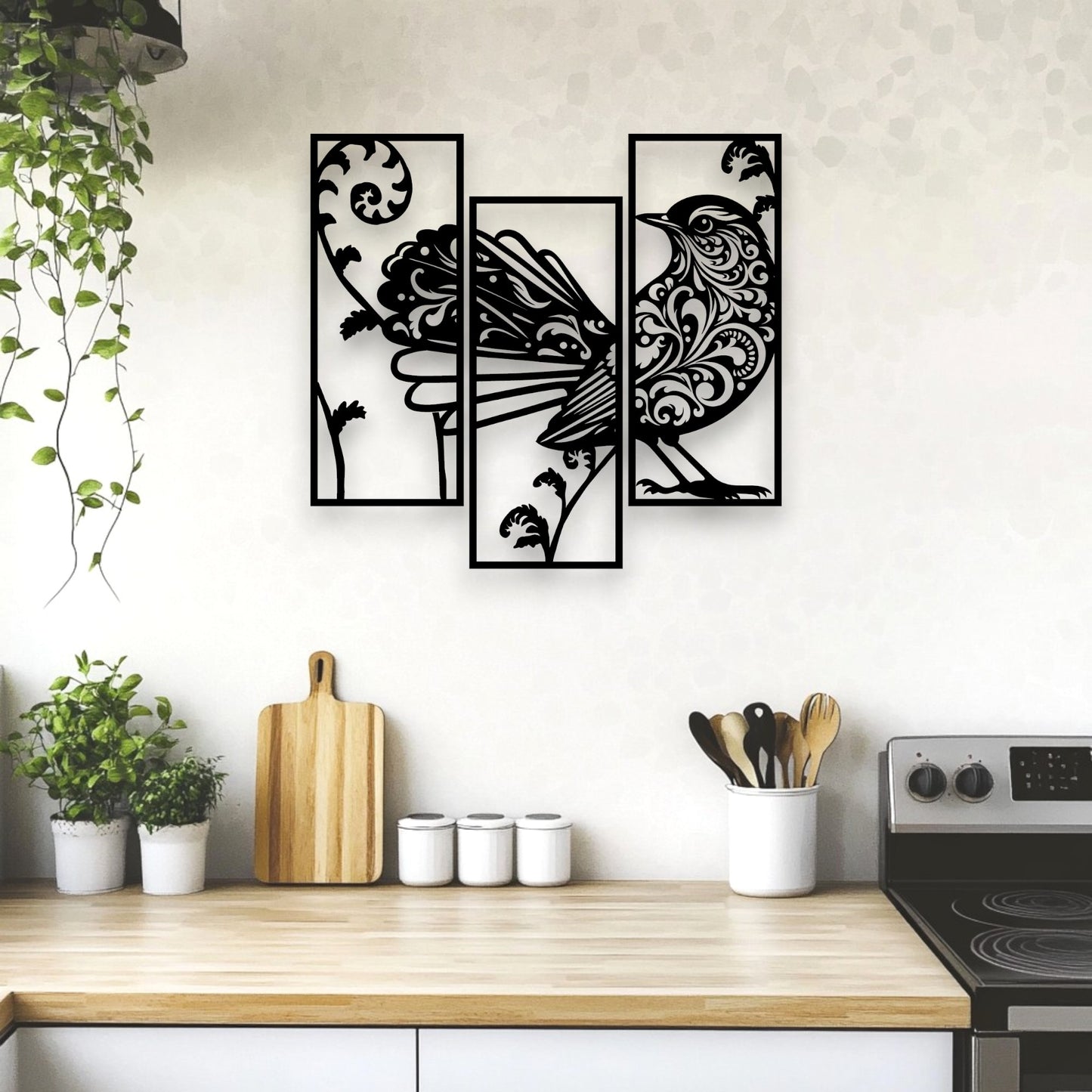 Filigree Fantail Wall Art Set