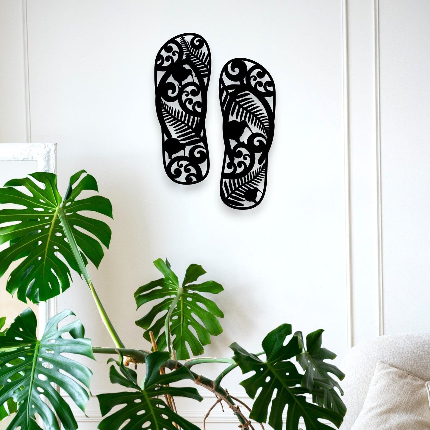 Ferns, Kiwis & Korus Jandals Décor Whimsic