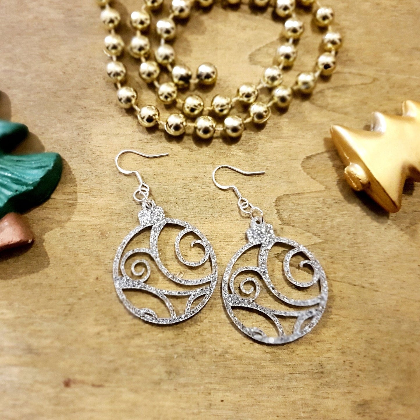 Festive Christmas Bauble Earrings Whimsic