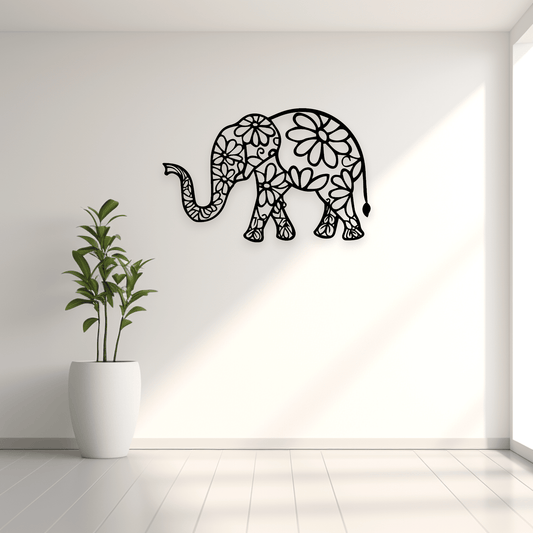 Floral Elephant Wall Décor Whimsic