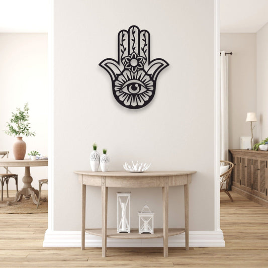 Floral Hamsa Wall Art Wall Decor Whimsic