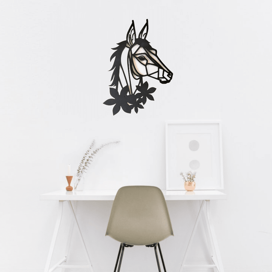 Floral Horse Wall Décor Whimsic