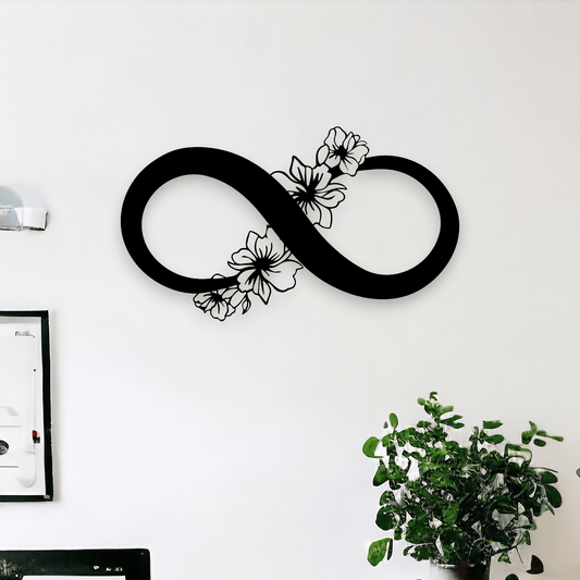 Floral Infinity Symbol Wall Art Whimsic