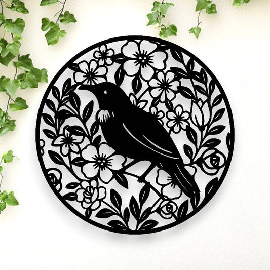 Floral Tui Round Wall Décor Whimsic