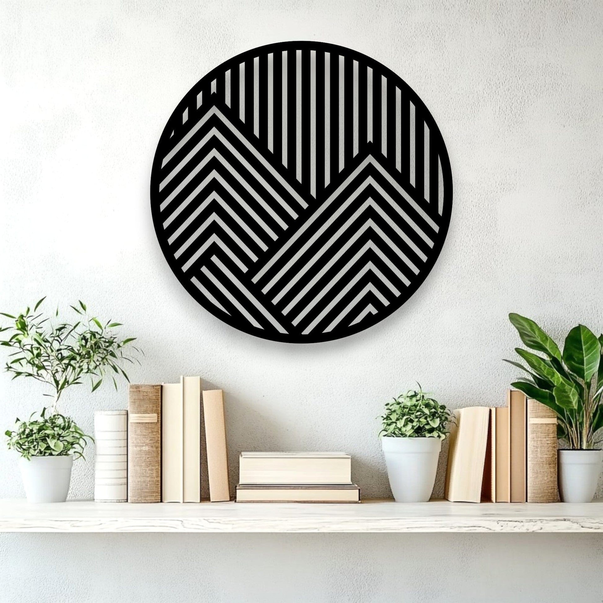Geometric Circle Mountain Wall Art Wall Decor Whimsic