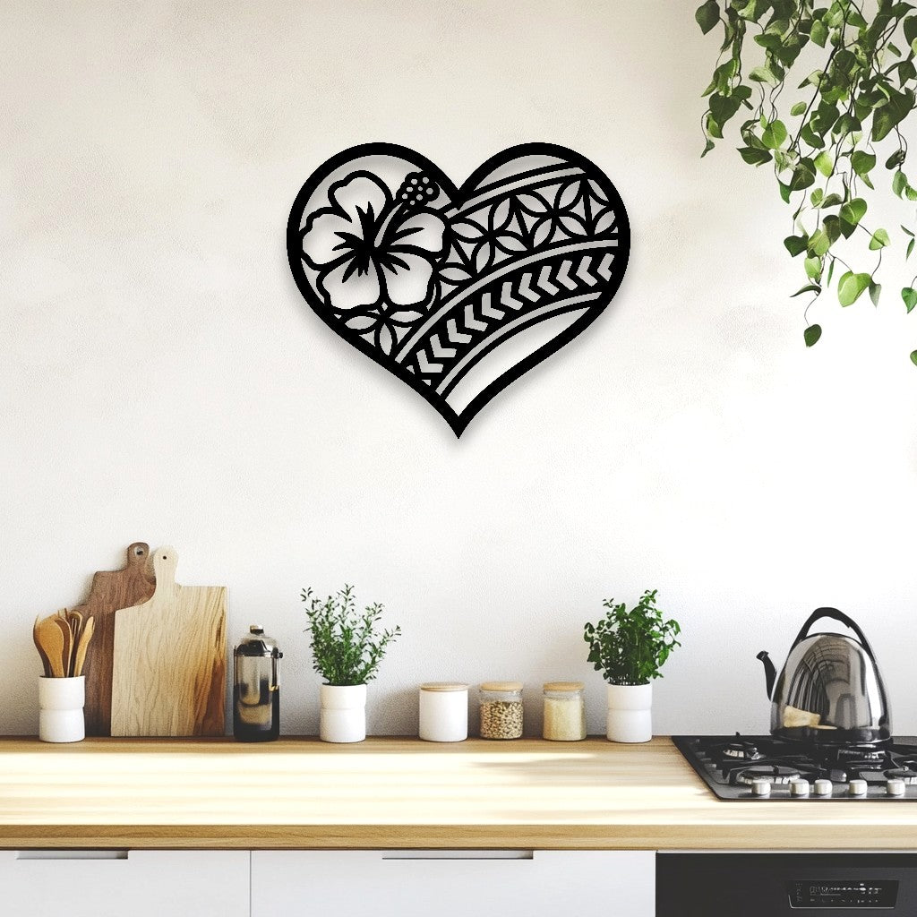 Polynesian Heart Decor