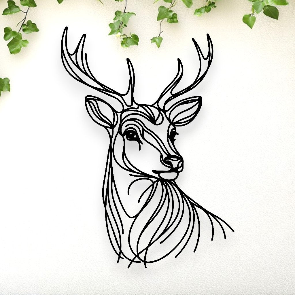 Line Art Deer Décor