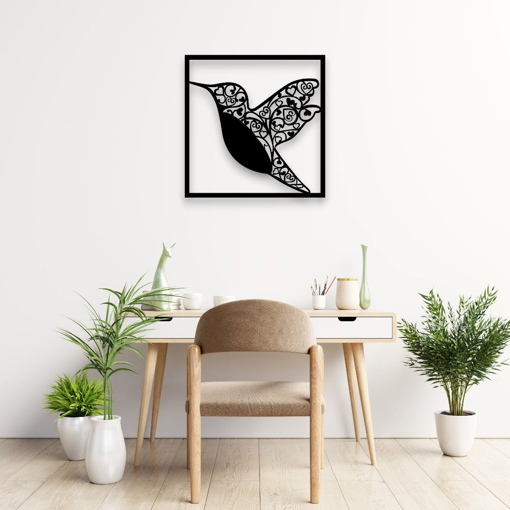 Hearts & Hummingbird Wall Art