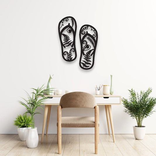 Kiwiana Fern Jandals Décor Whimsic