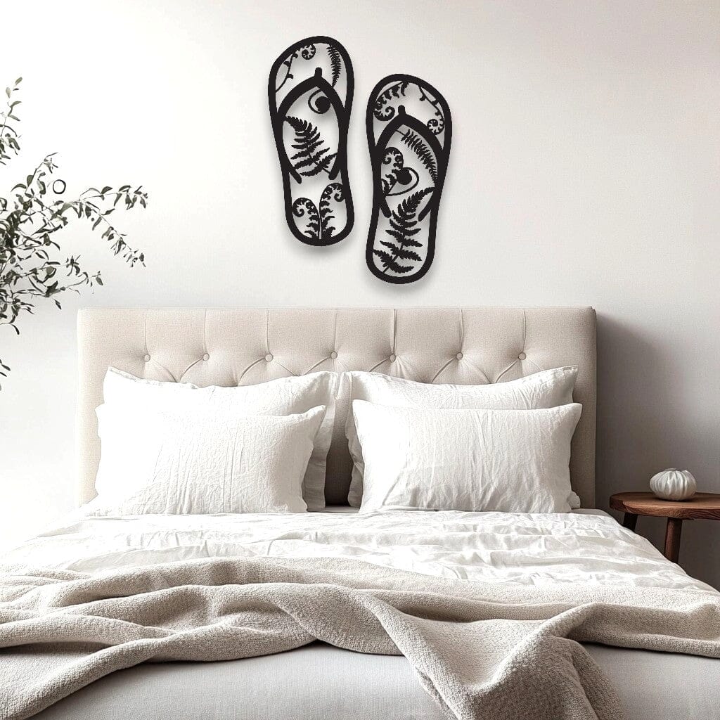 Kiwiana Fern Jandals Décor Whimsic