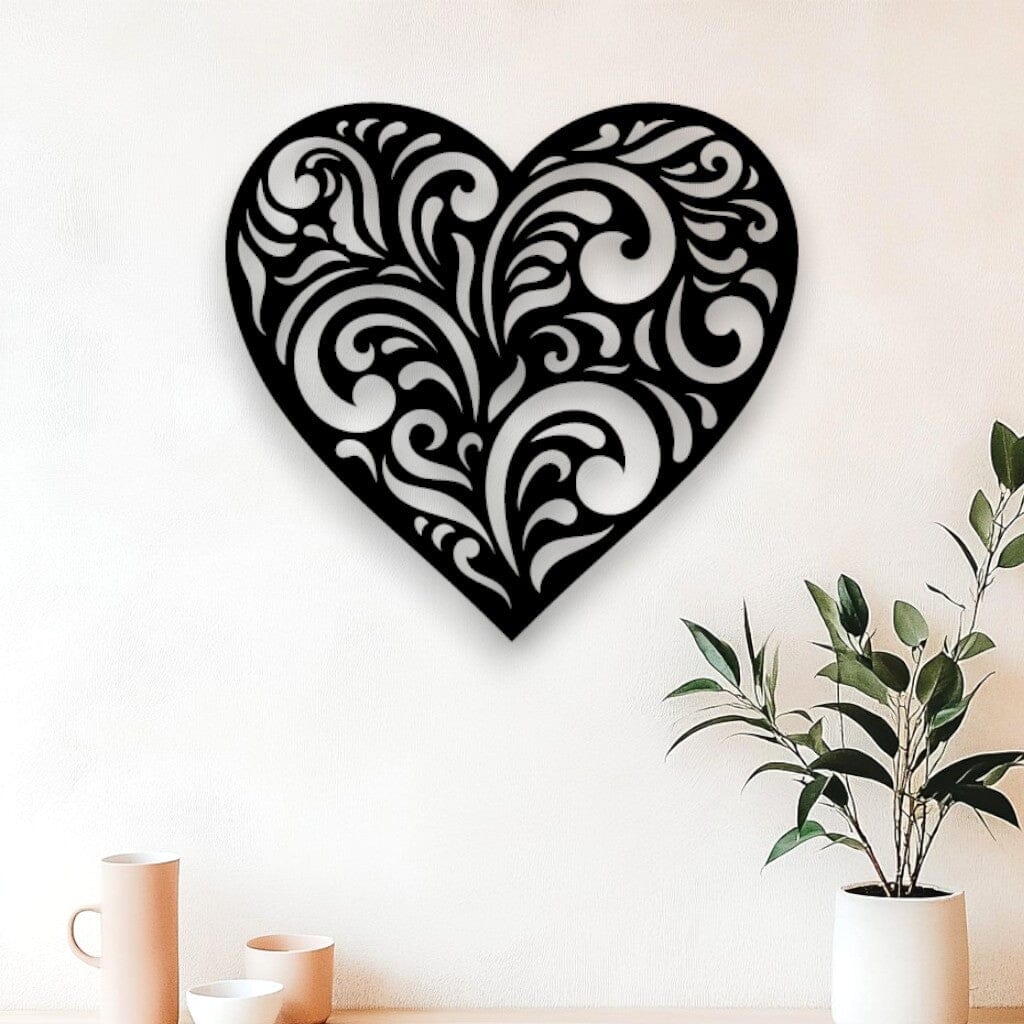 Koru Swirl Heart Wall Art Whimsic