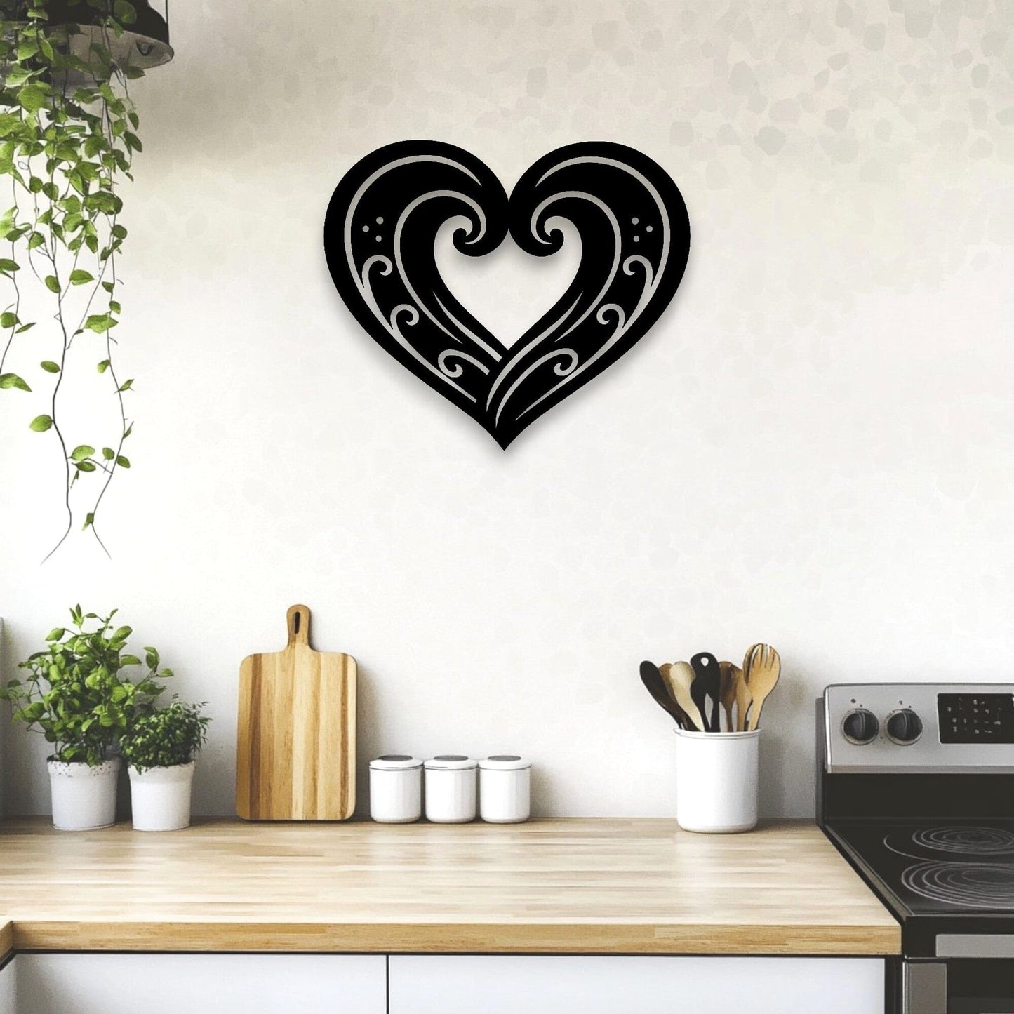 Koru Wave Heart Wall Decor Whimsic