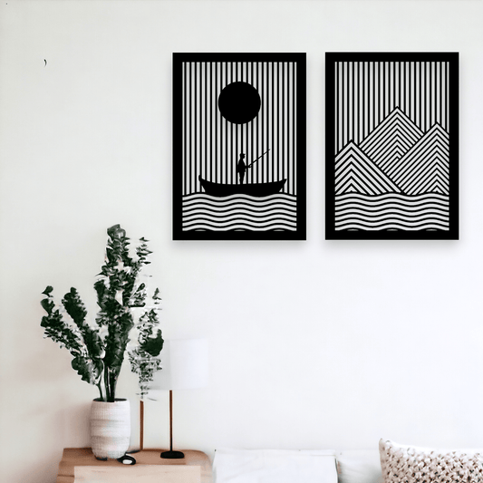 Lake & Mountains Wall Art Set Wall Decor Whimsic