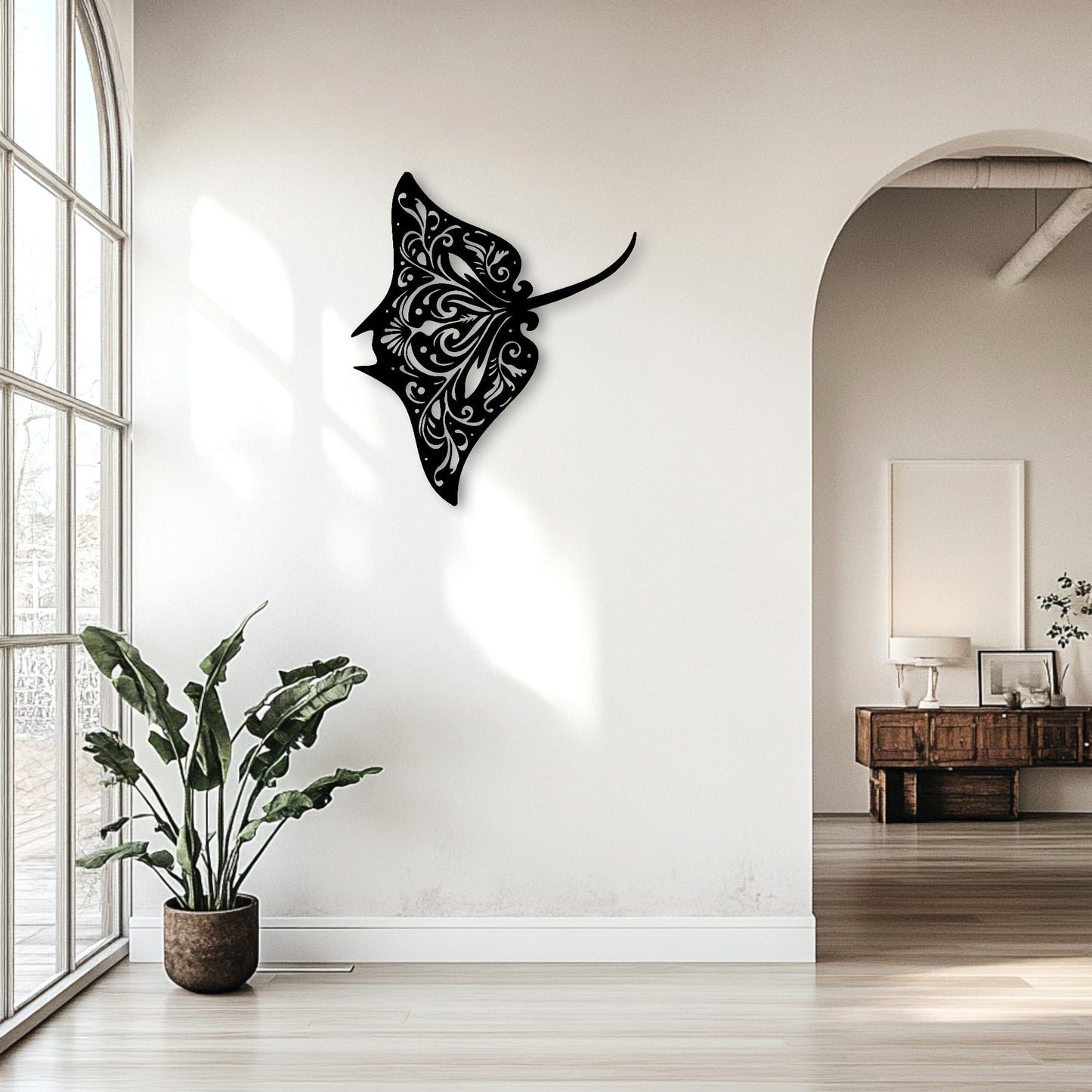 Filigree Manta Ray Wall Art
