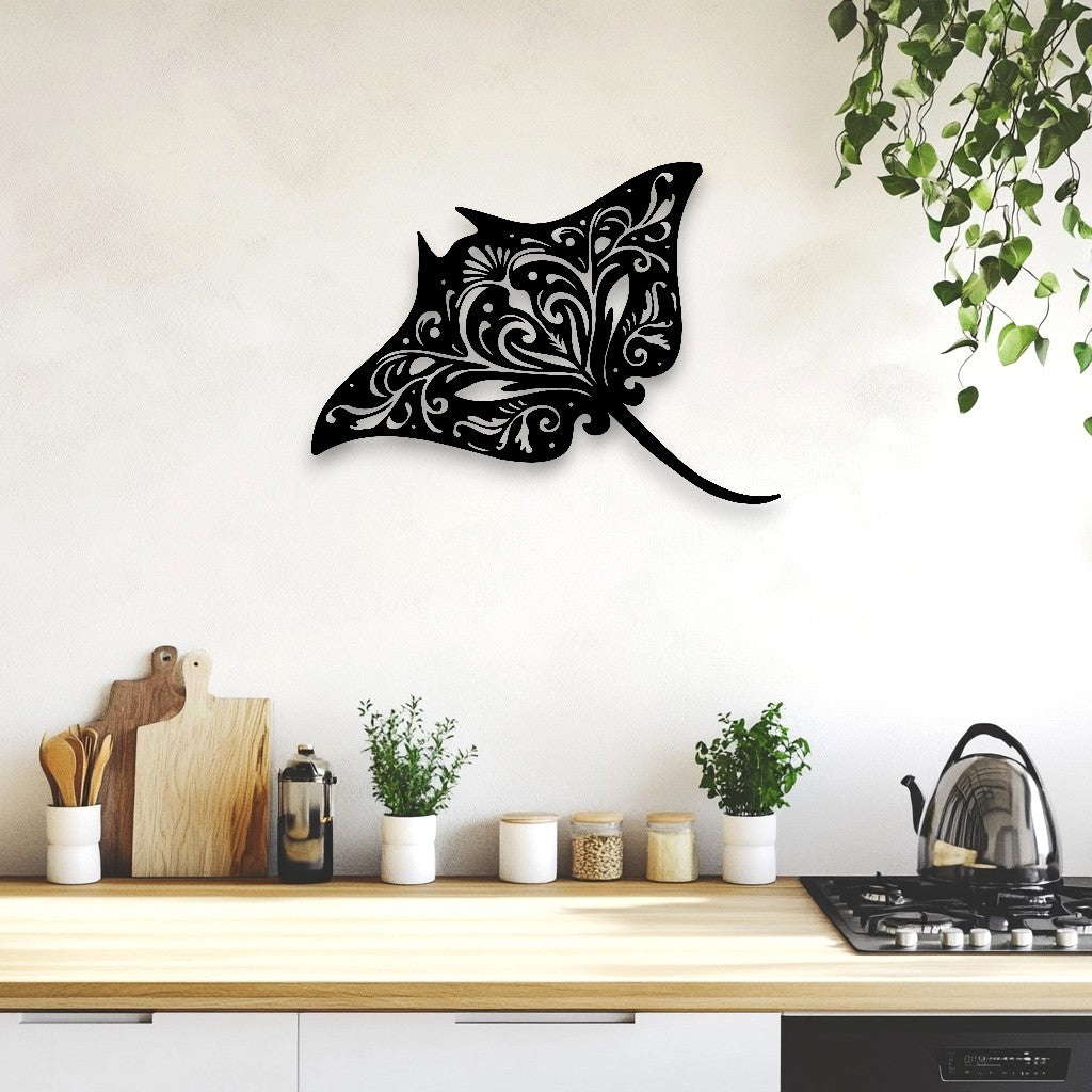 Filigree Manta Ray Wall Art