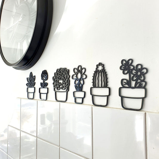 Mini Plant Pots Wall Art Whimsic