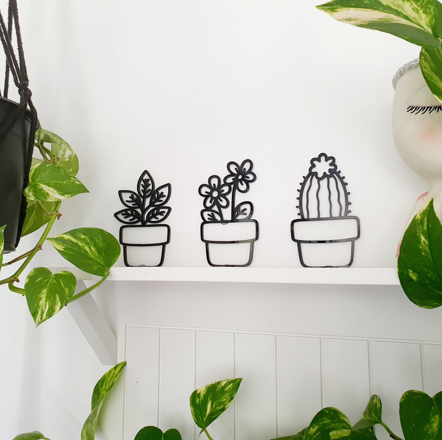 Mini Plant Pots Wall Art Whimsic