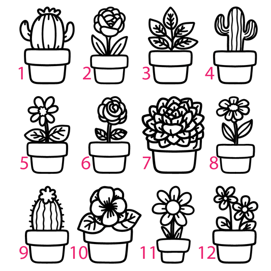 Mini Plant Pots Wall Art Whimsic