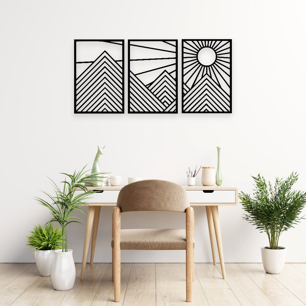 Mountain & Sunshine Wall Art Set