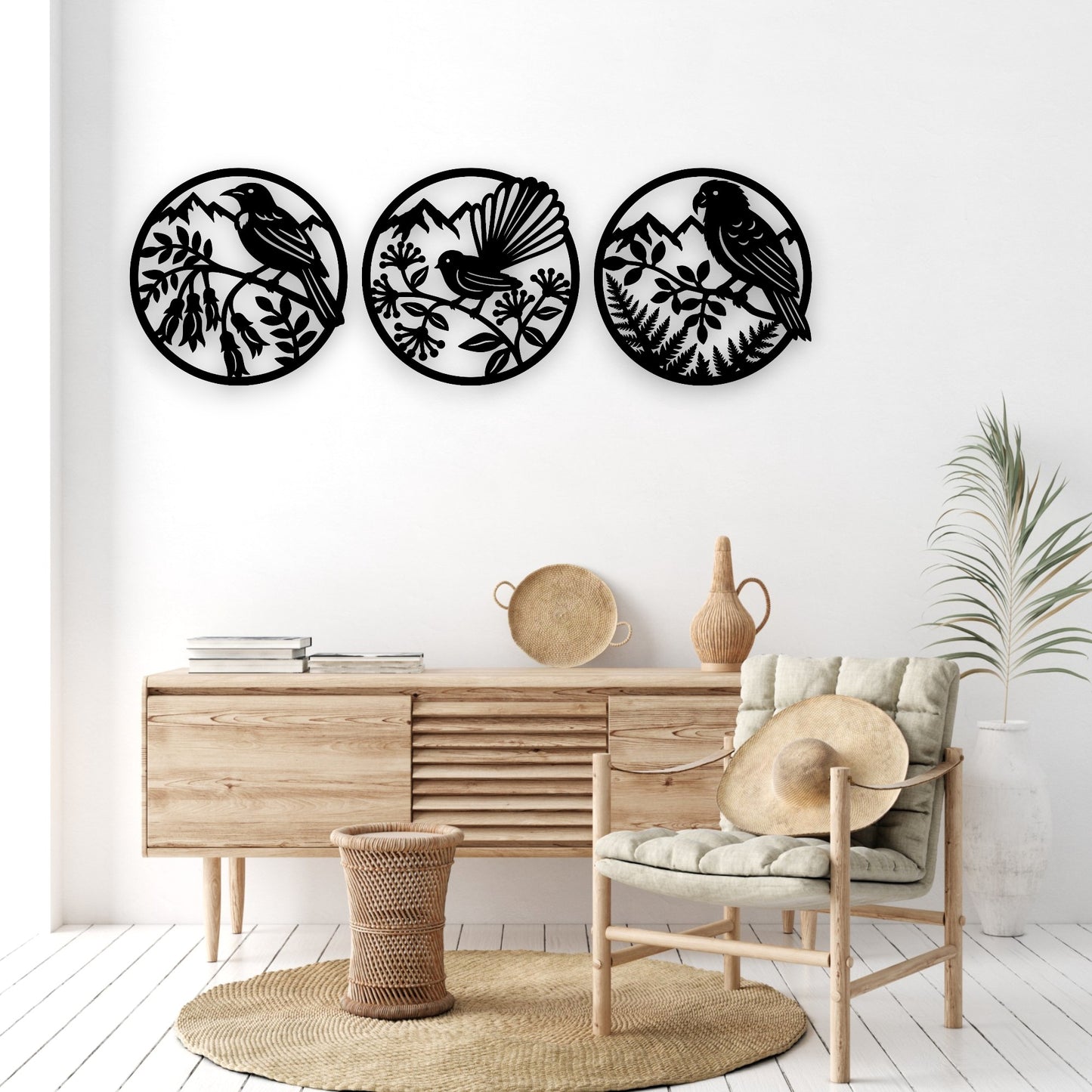 Three NZ Birds Wall Art Set