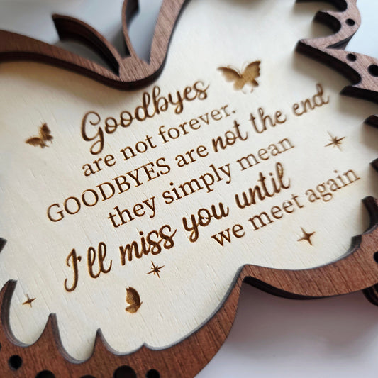 Personalised Butterfly Memorial Plaque Whimsic