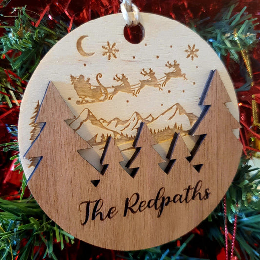 Personalised Christmas Scene Ornament Whimsic
