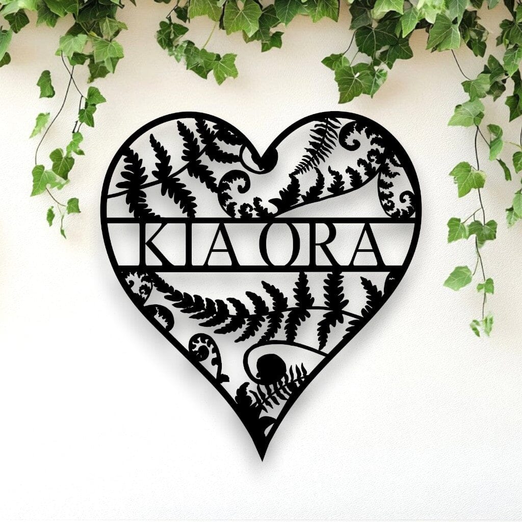 Personalised Fern Heart Wall Art Whimsic