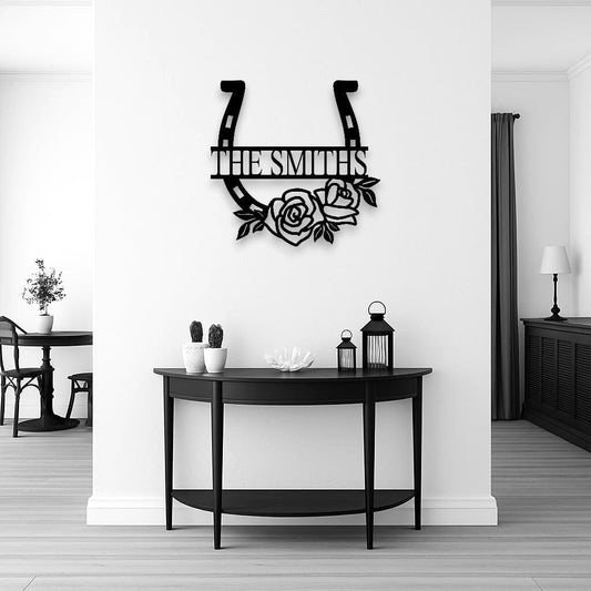 Personalised Floral Horse Shoe Whimsic