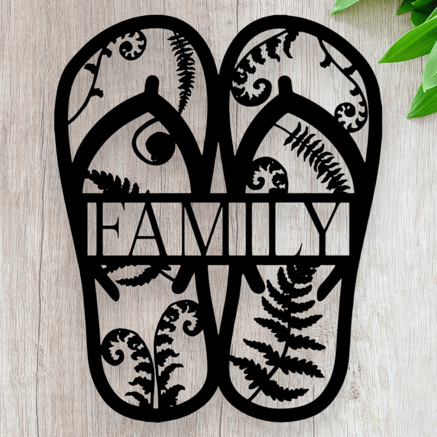 Personalised Kiwiana Fern Jandals Whimsic