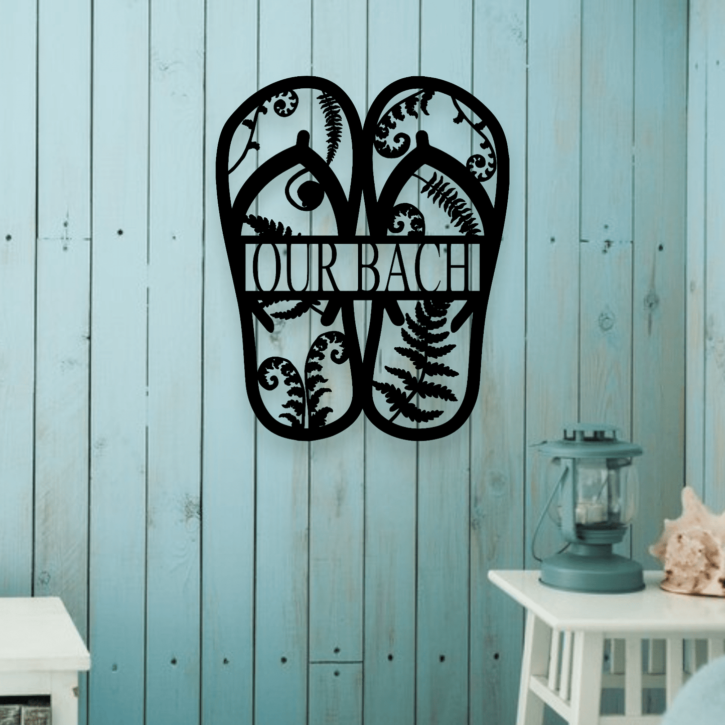 Personalised Kiwiana Fern Jandals Whimsic