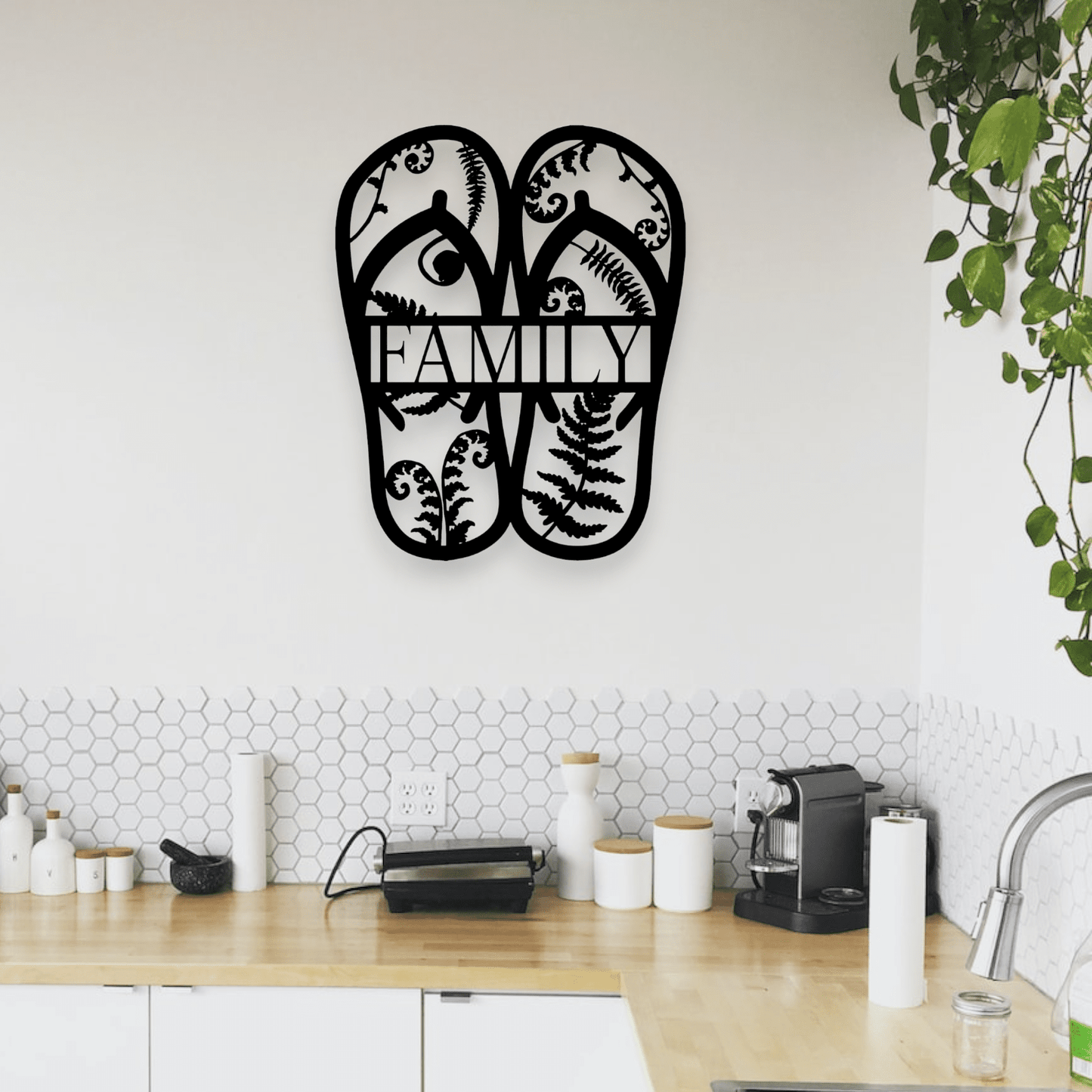 Personalised Kiwiana Fern Jandals Whimsic