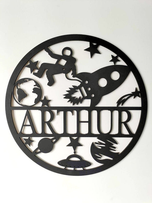 Personalised Space Name Round Whimsic