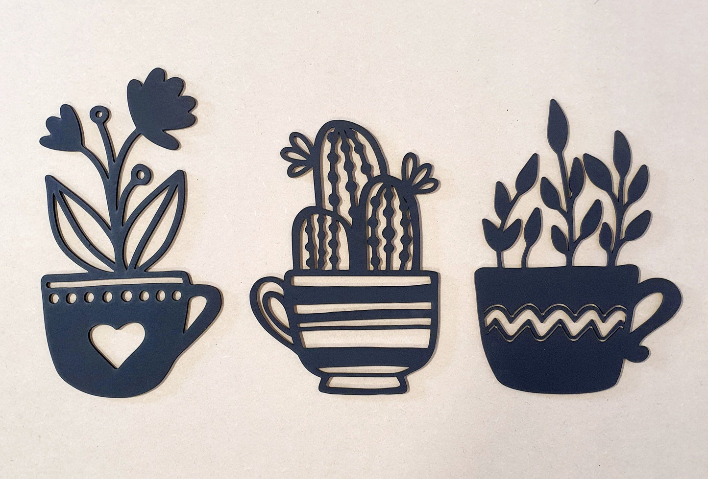 Plant Teacups Wall Art Set Whimsic