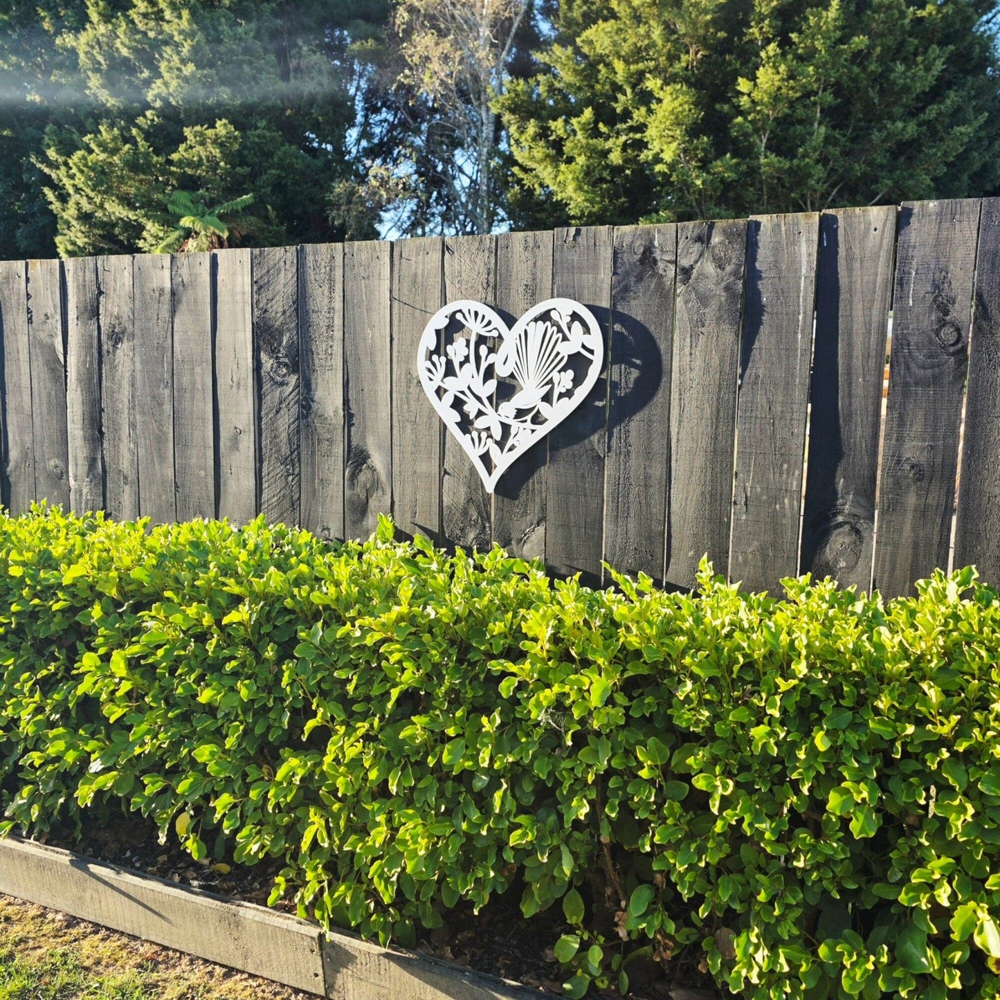 Pohutukawa Fantail Heart Wall Art Whimsic