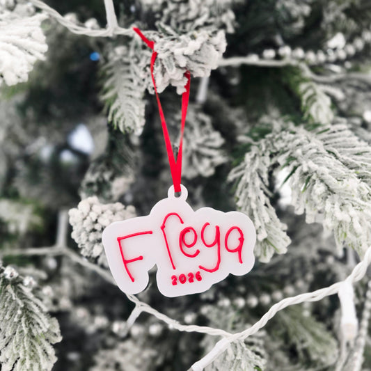 Personalised Handwriting Christmas Ornament