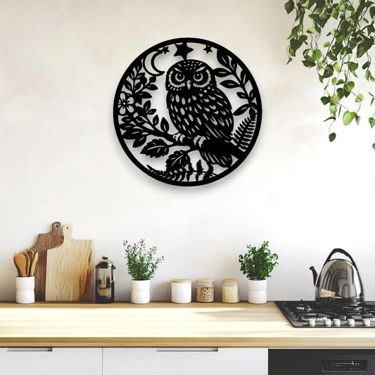 Moonlight Morepork Wall Art