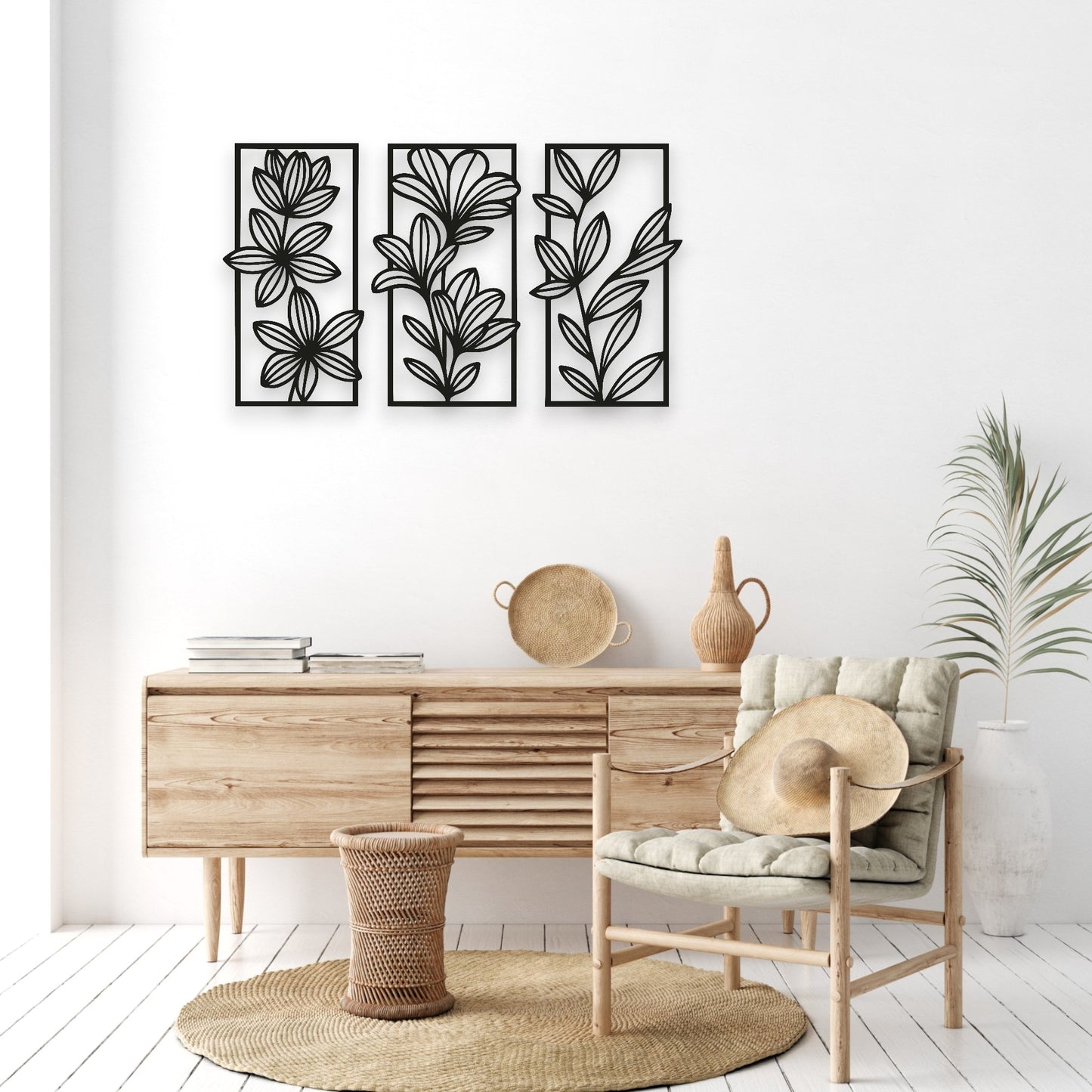 Floral Panel Wall Art Set