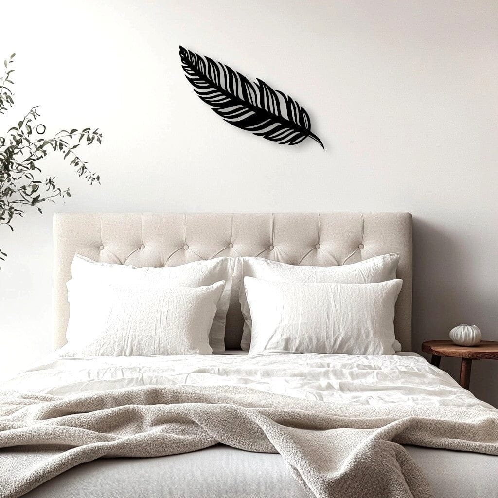 Simple Feather Wall Art Wall Decor Whimsic