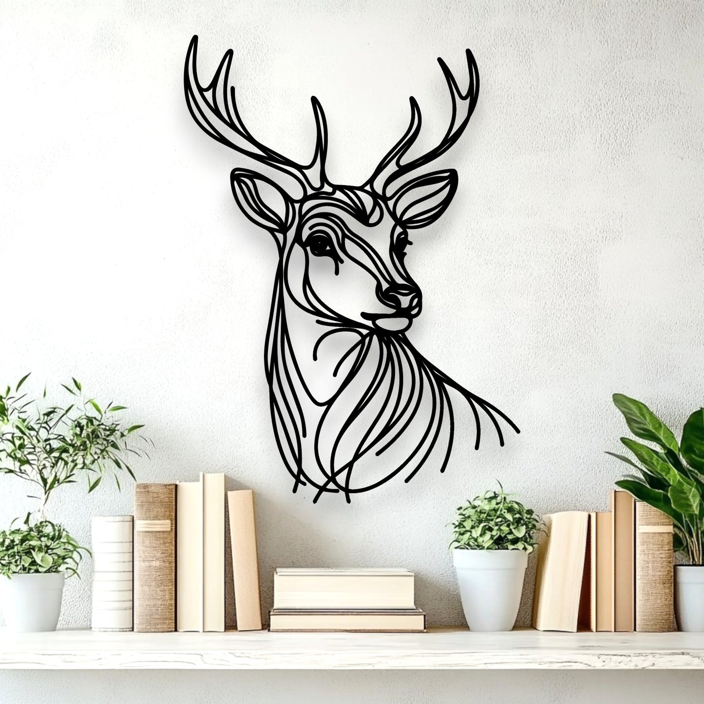 Line Art Deer Décor