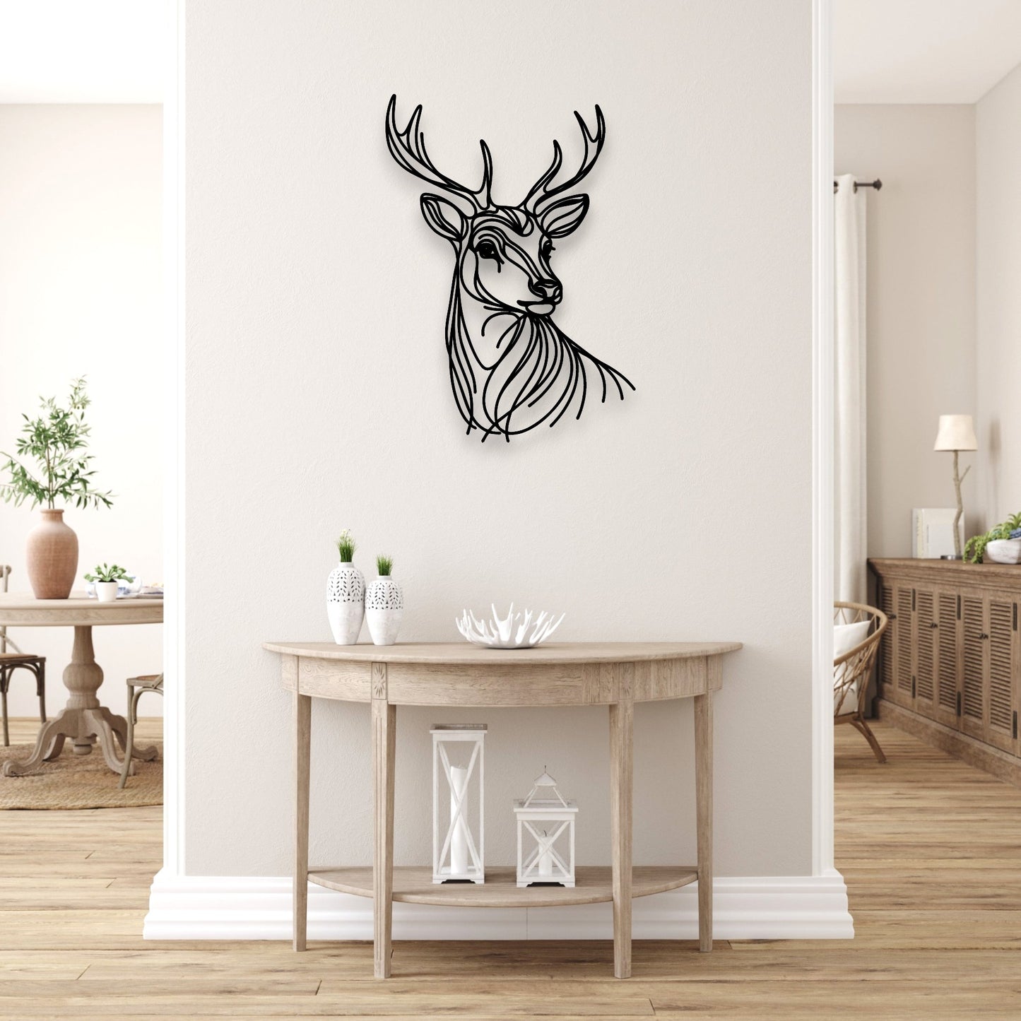 Line Art Deer Décor
